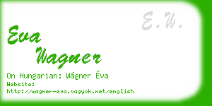 eva wagner business card
